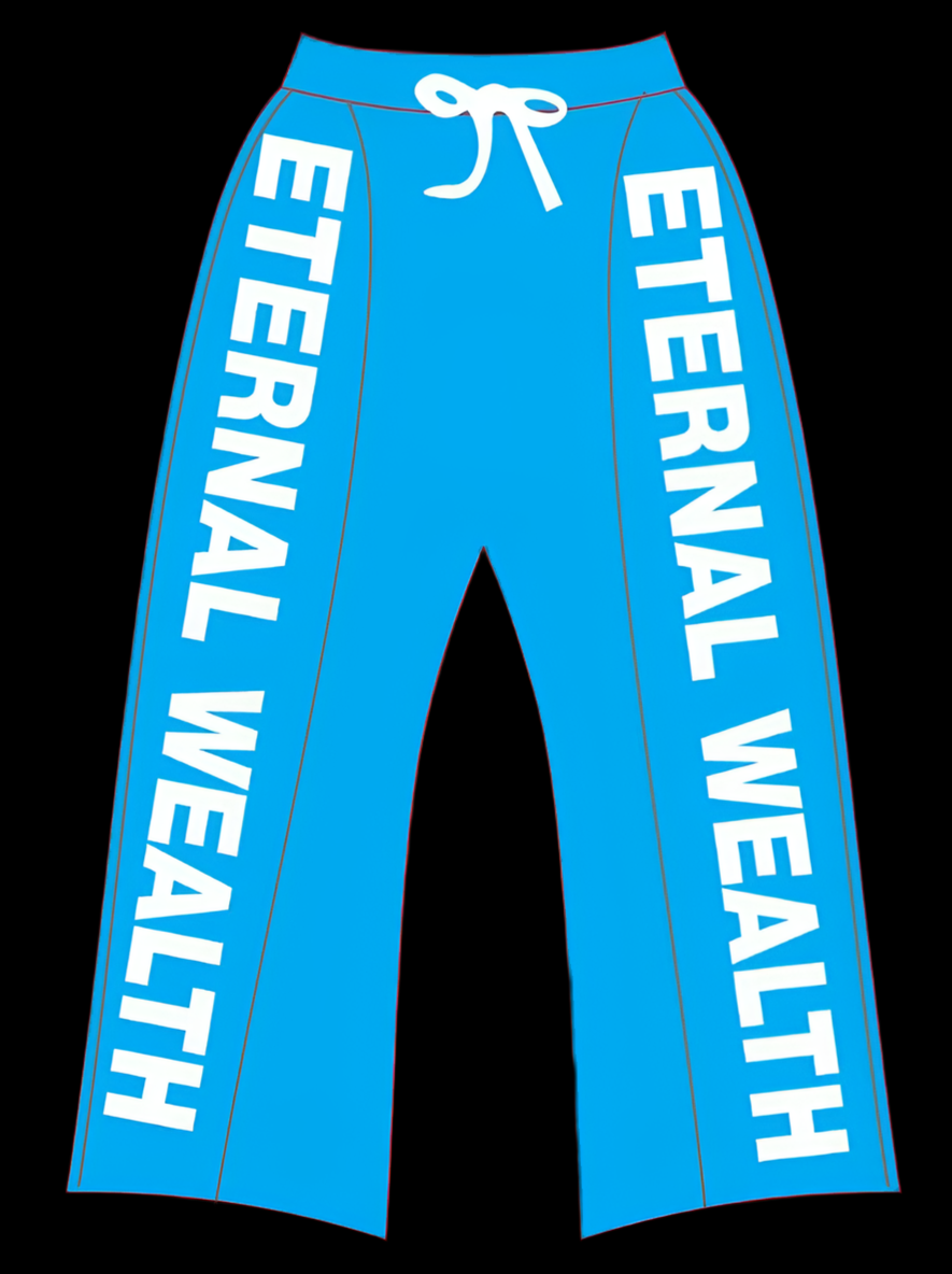 EW BLUE NYLON PANTS