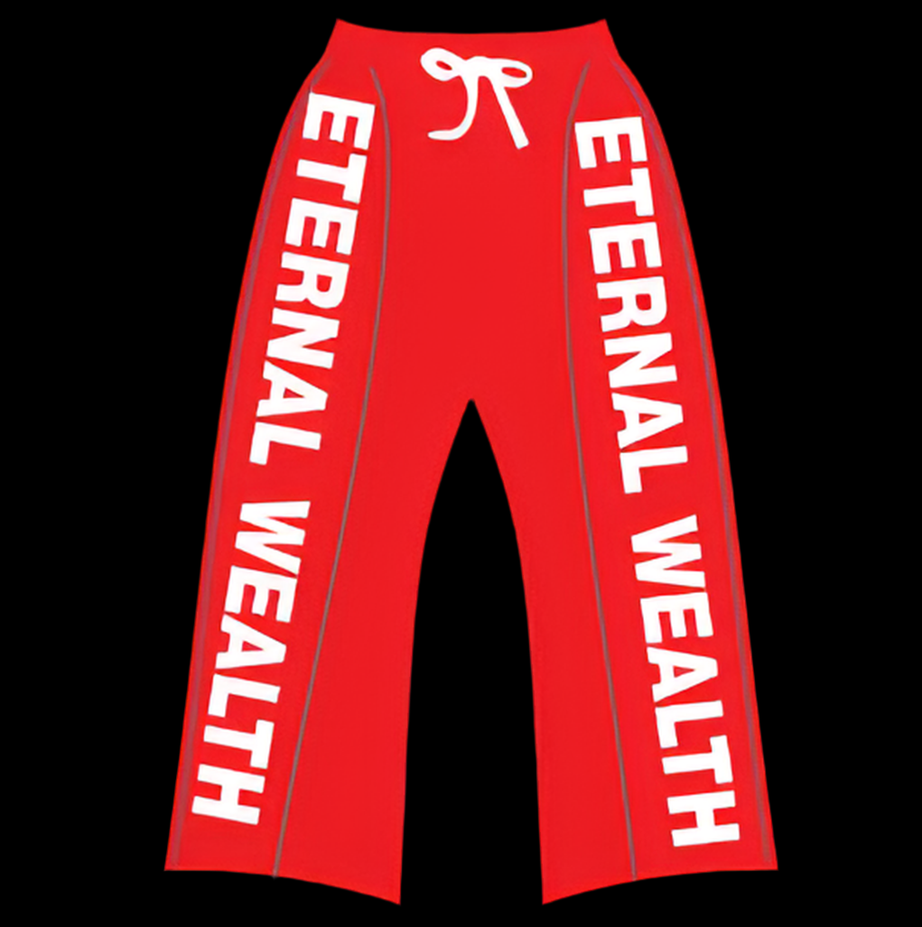 EW RED NYLON PANTS